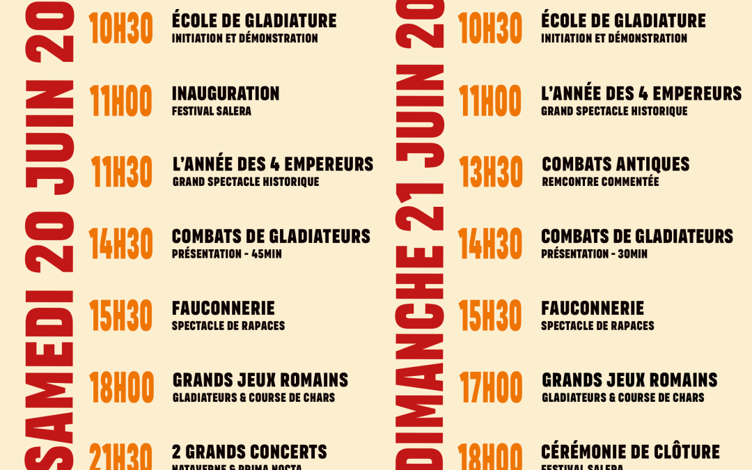 Salera 2026 : le programme officiel est dévoilé